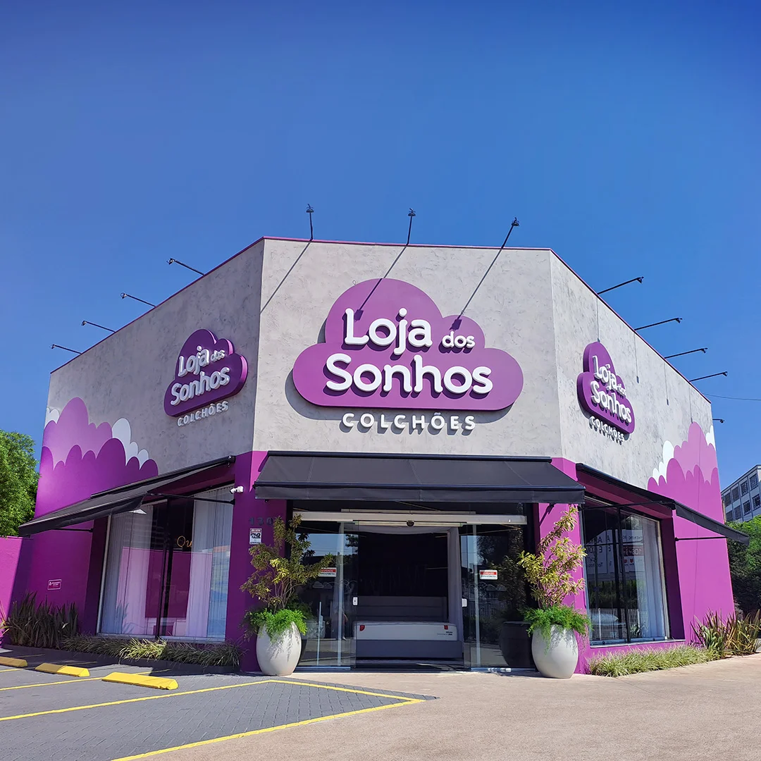Fachada da Loja dos Sonhos Colchões em Sorocaba